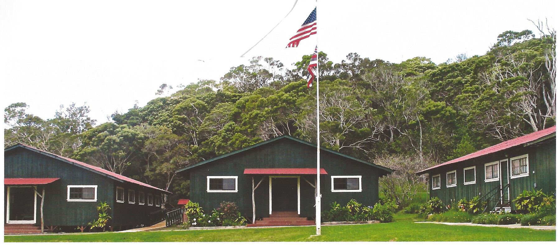 The historic CCC Camp buildings