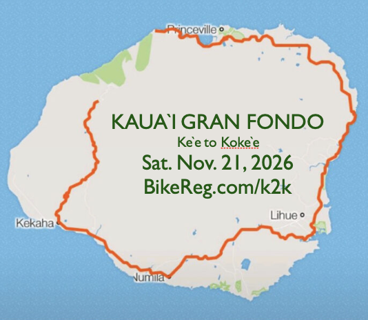 Map of the Ke'e to Koke'e route around Kaua'i